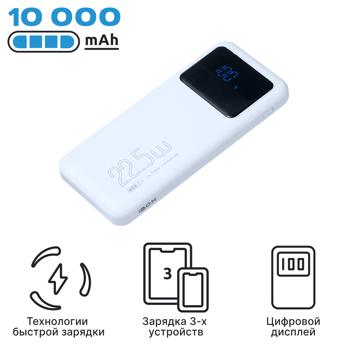 Внешний аккумулятор iBOX OLS-10000mAh